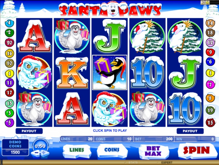 Игровой автомат «Santa Paws» в казино Spin City